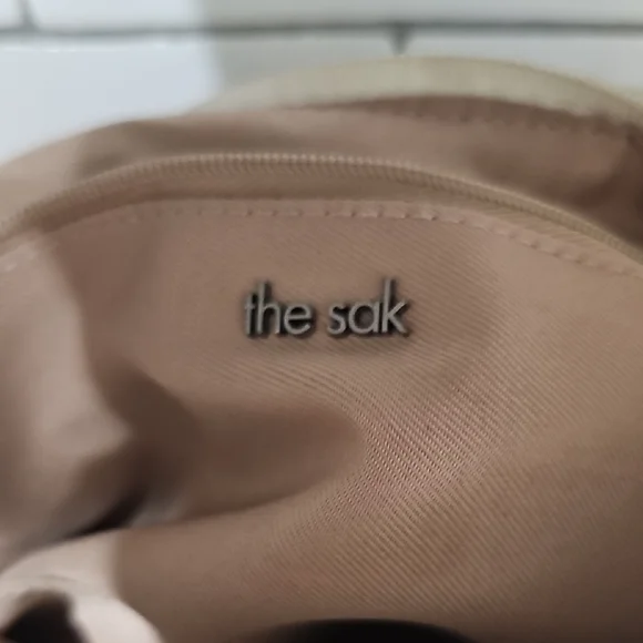 The Sak Crochet Shoulder Bag in Cream and Brown - Picture 2 of 5